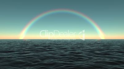 The sea / ocean and a rainbow