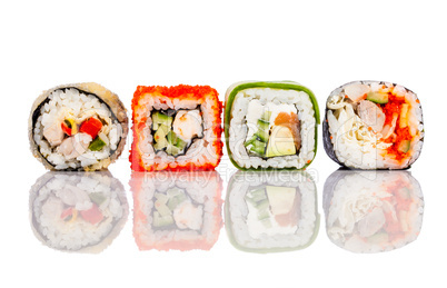 Sushi Roll on a white background