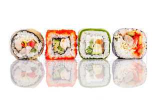 Sushi Roll on a white background