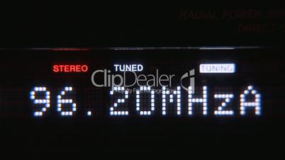 Radio tuner dial control panel rack focus