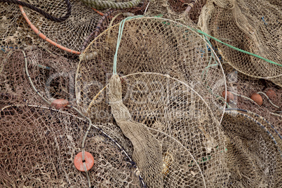 Fischernetze im Hafen von Kappeln,Schleswig-Holstein