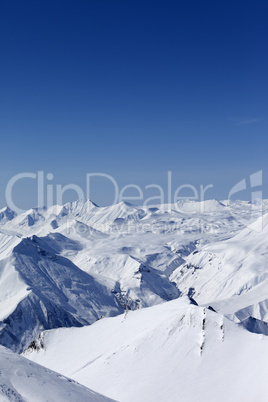 Snowy mountains. Caucasus Mountains, Georgia