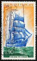Postage stamp France 1972 Newfoundlander Ship Cote d?Emeraude