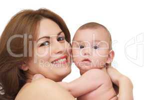 Young mother with here cute baby