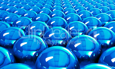 Blue reflection balls background