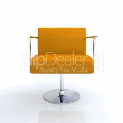 Moderner Designer Stuhl - Orange Chrom