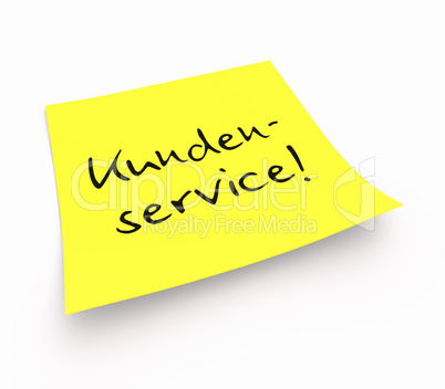 Notizzettel - Kundenservice!