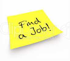 Notizzettel - Find a Job!