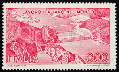Postage stamp Italy 1981 shows High Island Power Station, Hong K