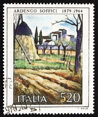 Postage stamp Italy 1979 shows shows Haystack, by Ardengo Soffic