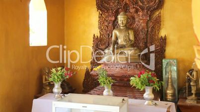 Buddha inside pagoda in Bagan