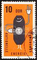 Postage stamp GDR 1981 Electric Plug and Socket