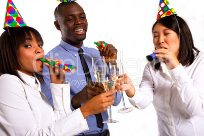 working team celebrating