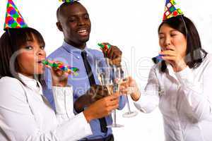 working team celebrating