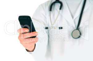 doctor with mobile