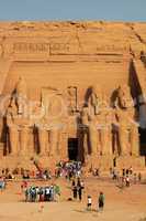 Landmark of the famous Ramses II at Abu Simbel in Egypt