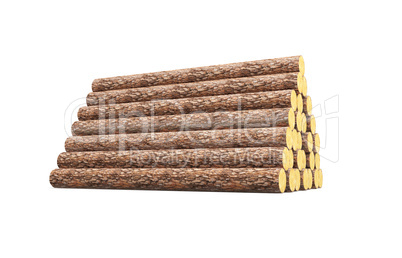 stack of pine logs