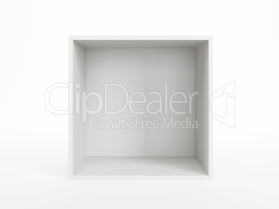 isolated empty white box