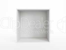 isolated empty white box
