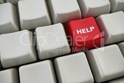 keyboard with "help" button