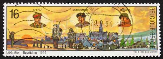 Postage stamp Belgium 1994 Liberation of Belgium