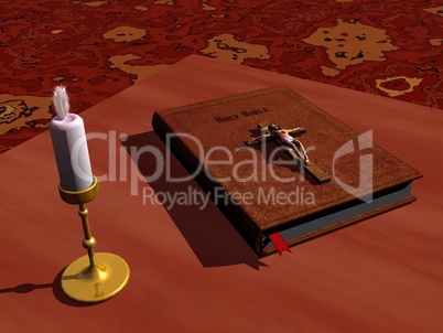 Bible on a table