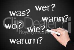 W-Fragen: was - wer - wo - wie - wann - warum