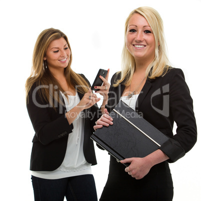 Two pretty young business ladies