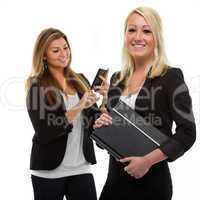 Two pretty young business ladies