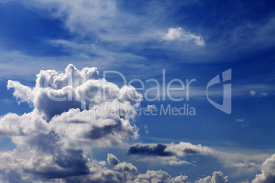 Blue sky and clouds