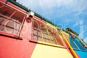 The colourful buildings of La Boca Buenos Aires Argentina
