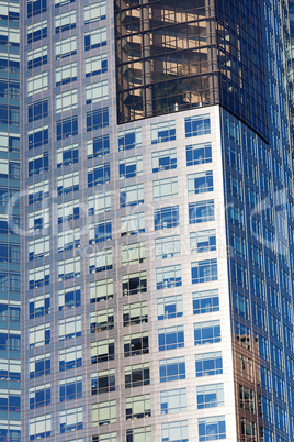 Beautiful modern office building against the blue sky