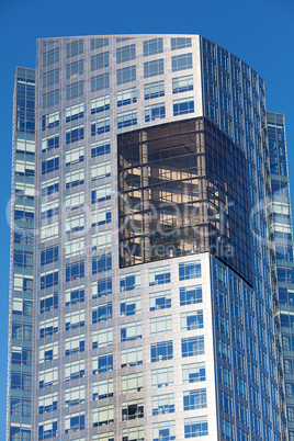 Beautiful modern office building against the blue sky