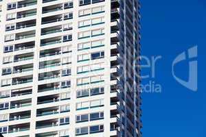 Beautiful modern office building against the blue sky