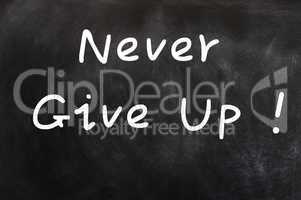 Never give up