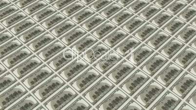 back of 100 dollar bills,Printing Money Animation.