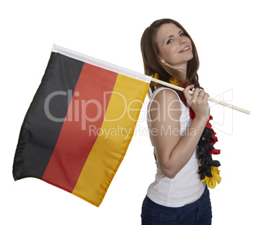 Weiblicher Fussball Fan