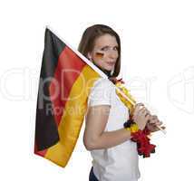 Weiblicher Fussball Fan