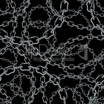 metal chain seamless vector background.