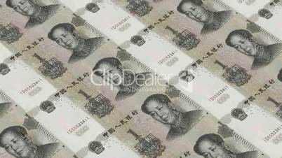 Printing Money Animation,1 RMB bills.