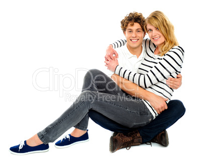 Adorable young love couple