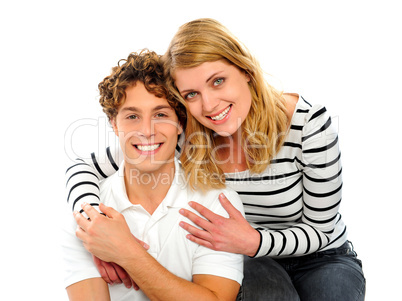 Playful young couple in love