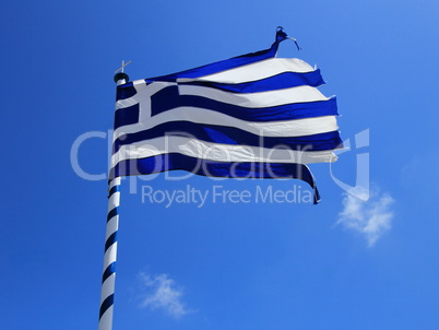 Teared up greek flag