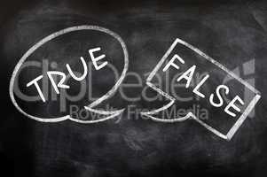 Speech bubbles for True and False