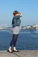 Pregnant Woman on Pier