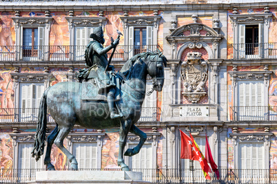Statue of King Philip III at Plaza Mayor