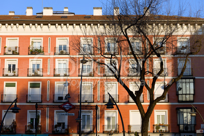 Tenement House Facade in Madrid