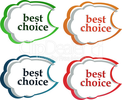 vector bubble speech with Best Choice motive