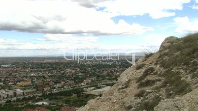 timelapse clouds over the city