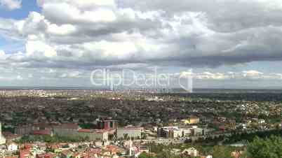 timelapse clouds over the city